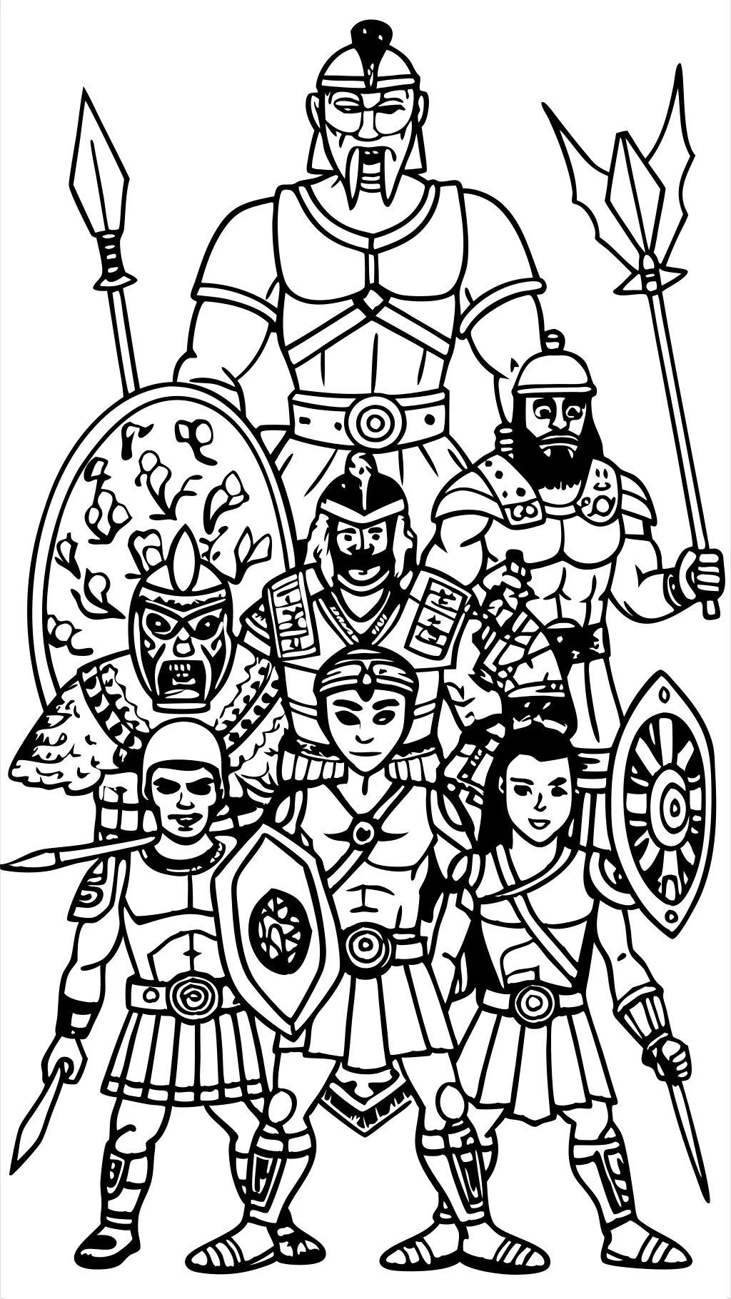 coloring pages warriors